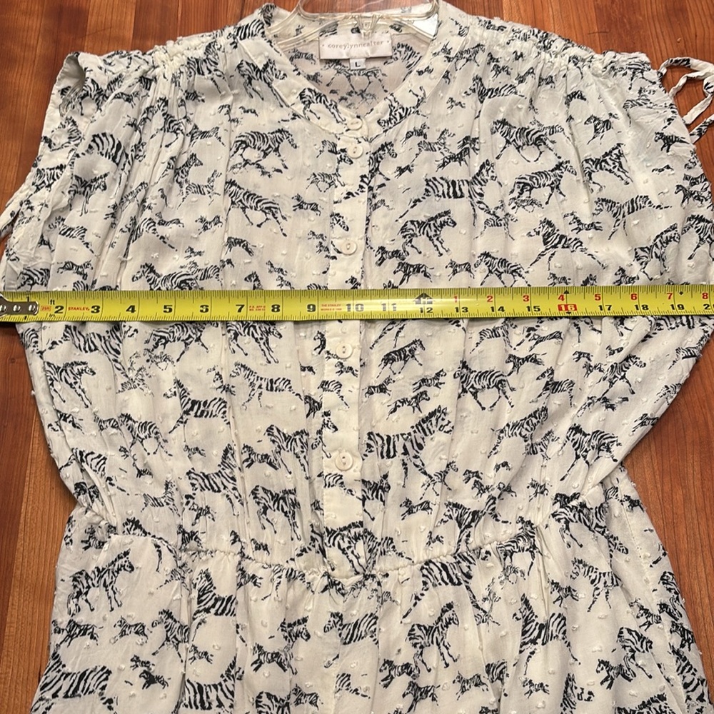 Corey Lynn Calter Zebra Romper from Anthropologie size L. - Picture 6 of 9